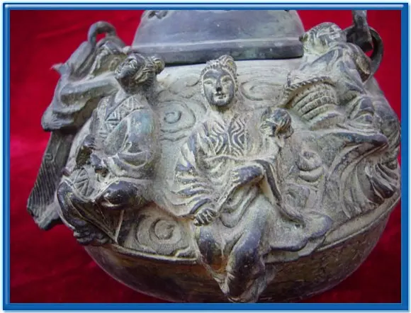 Редкий Старый Династии мин (сюань de1426-1438) Бронзовый чайник, лучше резьба, бронзовый горшок, с отметкой, бесплатная доставка