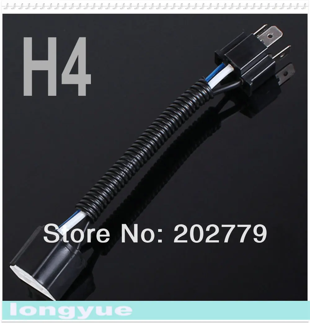 10 шт. жгут 9003/HB2/H4 Wire головкой свет лампы разъем Мужской Женский 15 см проволоки