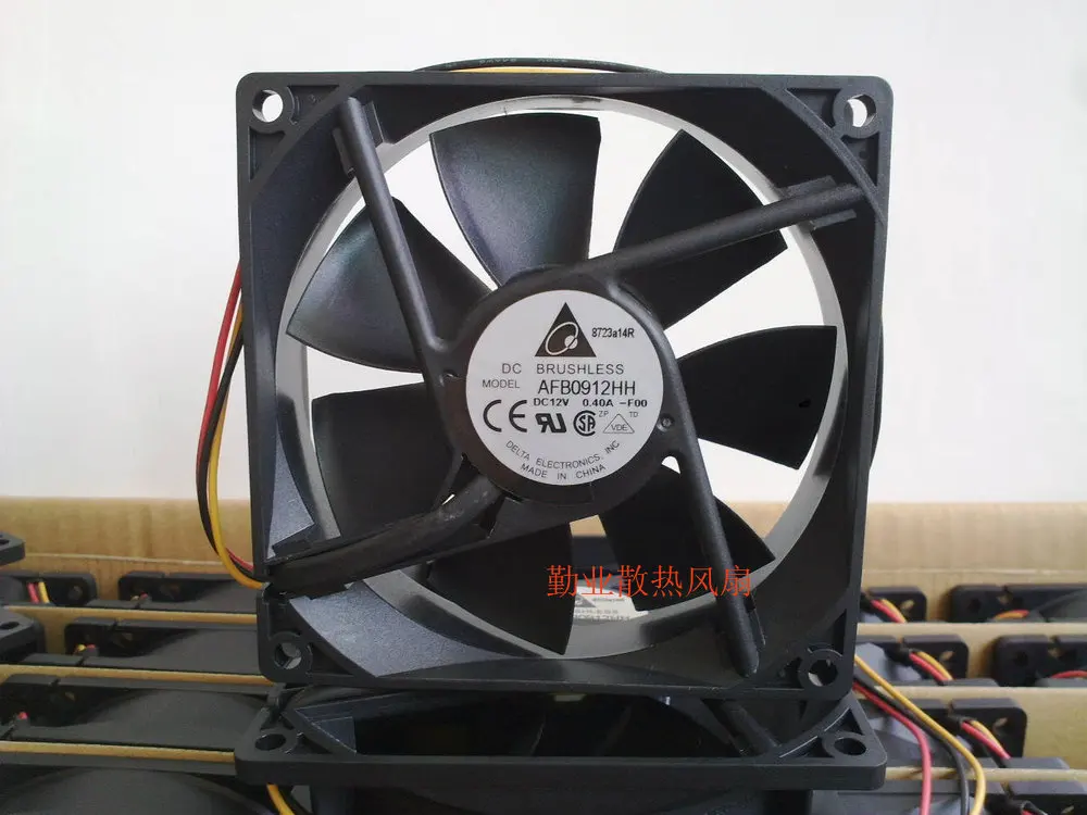 Для delta Electronics AFB0912HH 9 см 9,2 см 92*92*25 мм, Размеры: 90x90x25 мм DC12V 0.40A Сервер площадь Вентилятор охлаждения 3-провод