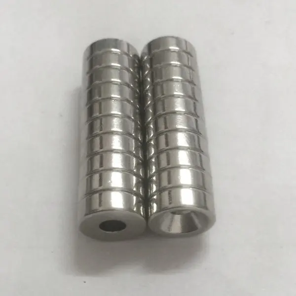 10 шт. круглое потайное Кольцо Магнит 12 мм x 5 мм отверстие 4 мм Редкоземельные неодимовые