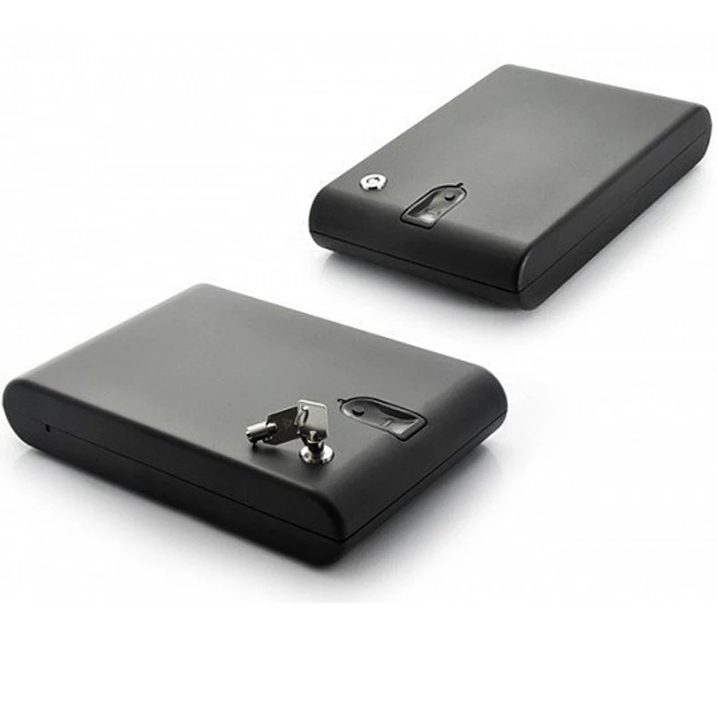 Fingerprint Safe Box Solid Steel Security Key Gun Valuables Jewelry Box Protable Security Biometric Fingerprint Safes Strongbox