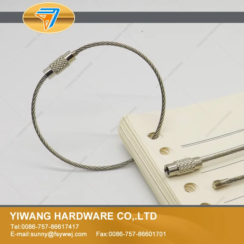 Outdoor Camping Multifunctional Steel Wire Rope Ring/Wire Key Chain manufacturer direct nickel plating hanging ring