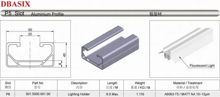 aluminium concave 40x60mm 1m long wholesale process aluminium profile LIGHTING HOLDER