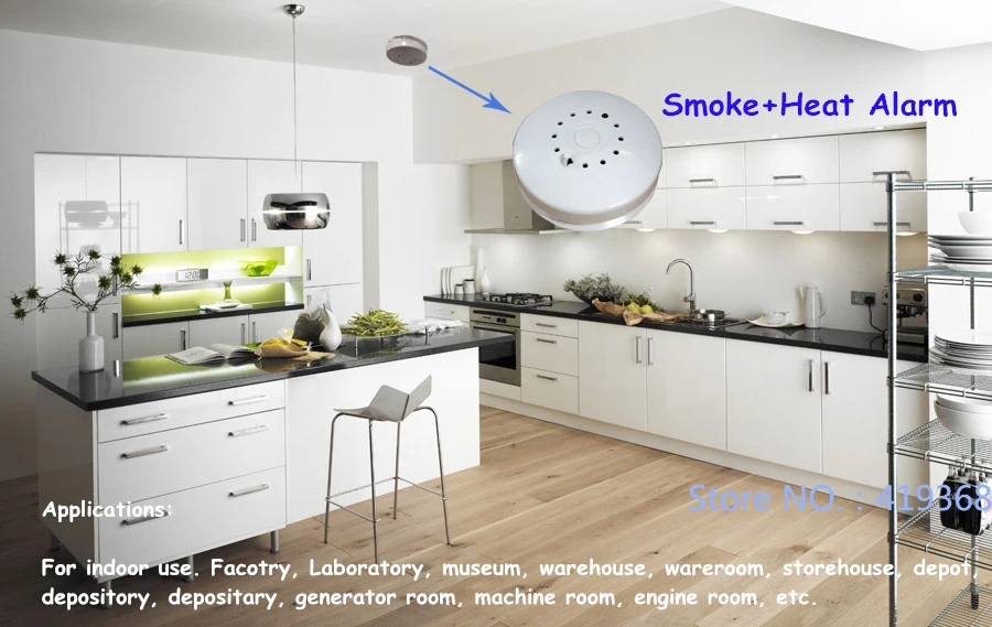 433 Mhz Heat And Smoke Detector Wireless Gsm Fire Alarm Sensor 433 Mhz Heat And Smoke Detector Wireless Gsm Fire Alarm Sensor Monitor Security System Standalone Connect Panels 2pc Dt 02 In Carbon Monoxide