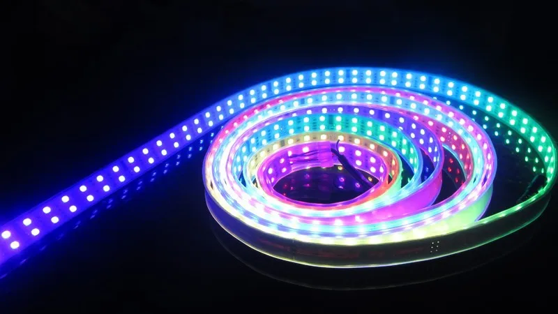 5 м 120 светодиодов/m TM1812 IC 5050 RGB led 12 В 600 светодиодов двухрядные digital dream светодиодный пикселей водонепроницаемый