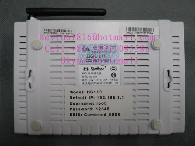 HG110 беспроводной модем маршрутизатор, 4 порта ADSL модем маршрутизатор внешняя антенна с английской прошивкой и руководство на английском языке