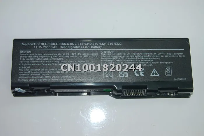 Apexway 6600 мАч аккумулятор для ноутбука Dell Inspiron 9200 9300 9400 6000 E1505n E1705 M6300 C5974 C5446 312-0455 C5454 D5318 D5453