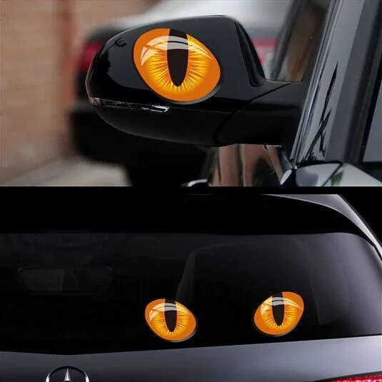 2 шт кошачий глаз виниловая наклейка автомобиля зеркало заднего вида светоотражающие наклейки для benz smart fortwo mini cooper honda crv civic и т. Д
