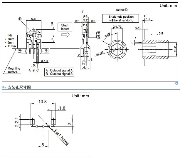 [Bellla] Nissan ALPS Альпы мыши кодер колесо мыши ремонт 9 мм Viper Kinzu encoder -- 100 шт./лот