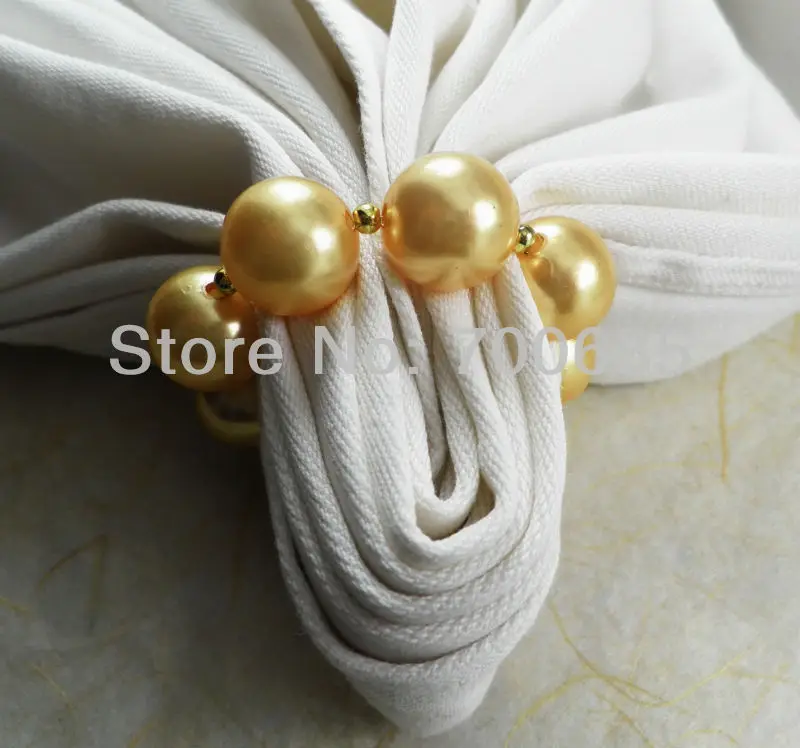 Продано на Aliexpress бисером кольцо для свадебных салфеток