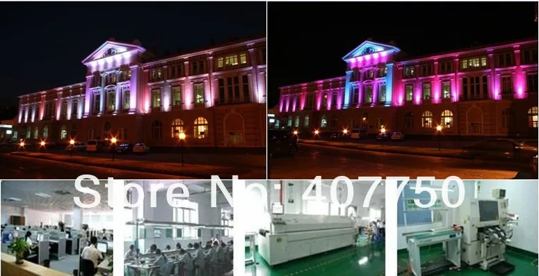 AC85V/265 В подкладке управления DMX 36 Вт rgb светодиодные прожекторы Суаре форма светодиодный проектор изменение цвета для декорирование стен