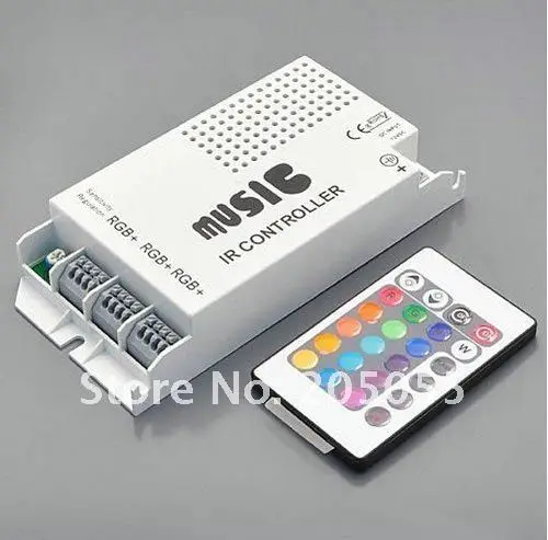 IR Music Controller Sound Sensitive LED control 9 Channels for LED Strip RGB Color Changing Input 60W DC 12V controller