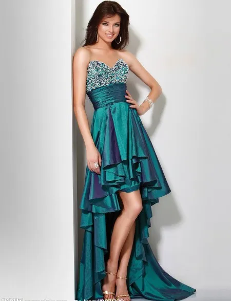 Дизайн vestidos формальные robe de soiree элегантный украшенная бисером тафта платье для выпускного вечера вечерние платья девочек