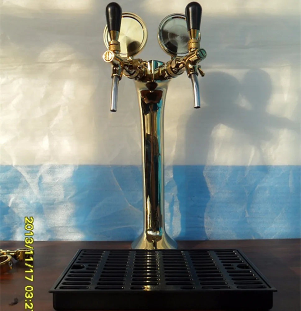 Buy NEW Beer Tap Faucet Draft 2 Lines Golden Tower for