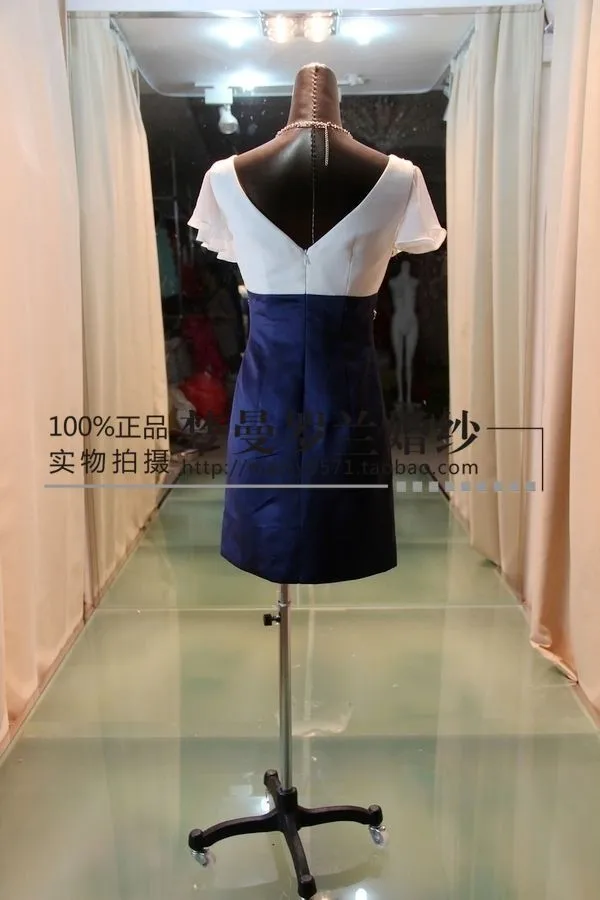 Новинка года, vestido de festa, украшенное кристаллами, с v-образным вырезом, рукав-крылышко, элегантное короткое вечерние уникальное вечернее платье для матери невесты