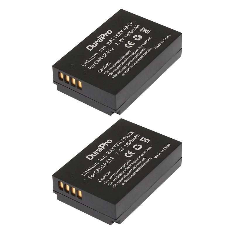 2 шт. 7,4 V 1800 mAh LP-E12 Камера батареи LP E12 LPE12 Батарея для Canon EOS M M2 100D поцелуй X7 Rebel SL1 EOSM EOSM2 EOS100D