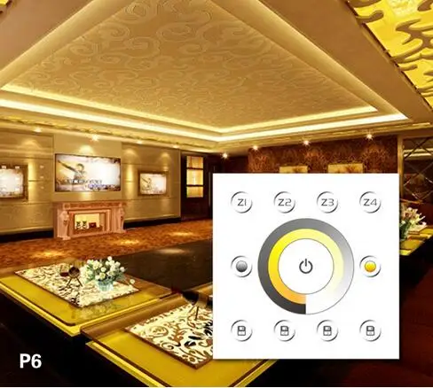 P6 AC85-265V multizone ct Сенсорная панель цветовой круг dmx контроллер Диммер