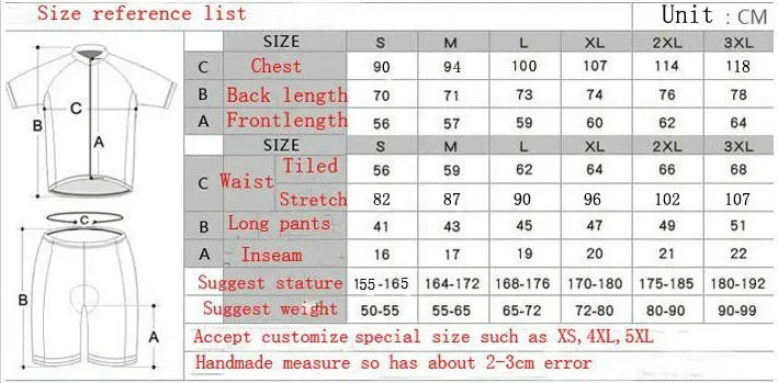 SIZE TABLE 2012.12.30