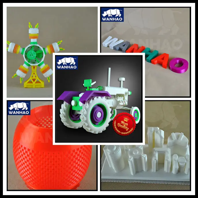 Низкая цена WANHAO i3 плюс 3d принтер, металлический каркас с сенсорным ЖК-дисплеем, большой размер сборки 200x200x180 мм, в регулируемой скорости 70 мм/сек
