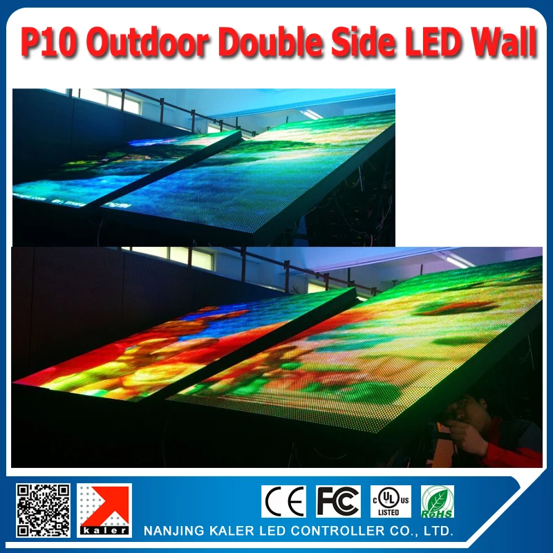 

TEEHO Customized outdoor p10 outdoor led display double side high brightness outdoor p10 led screen USA Poland client
