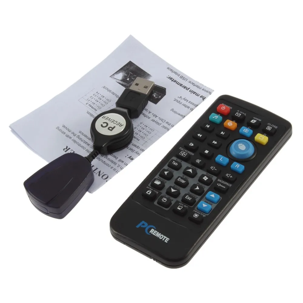 IR-Wireless-Controller-PC-Computer-Remote-Control-USB-Media-Center-fly-Mouse-USB-Receiver-For-Windows