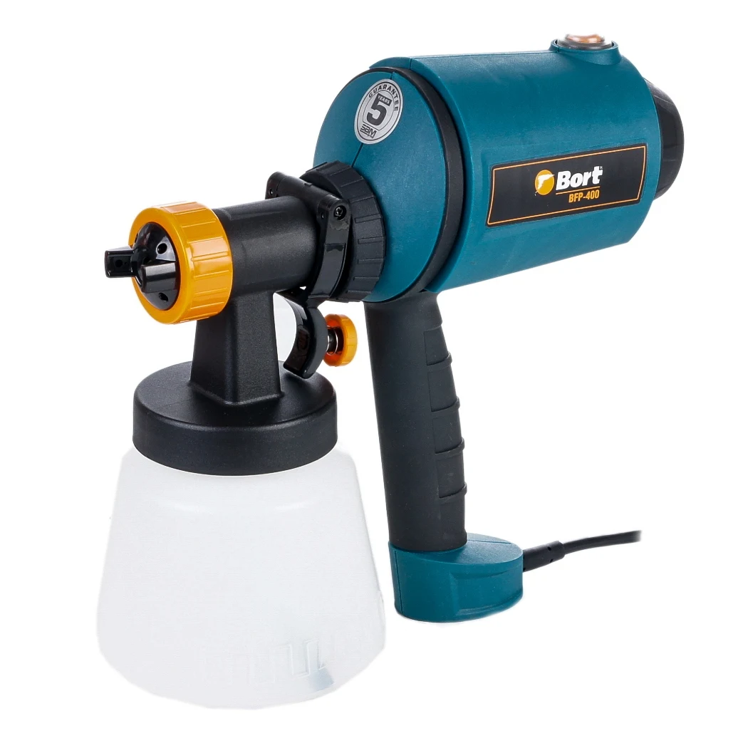 Распылитель электрический Bort BFP-400 (Мощность 400 Вт, емкость бачка 900 мл, производительность 380 мл/мин, регулировка скорости)