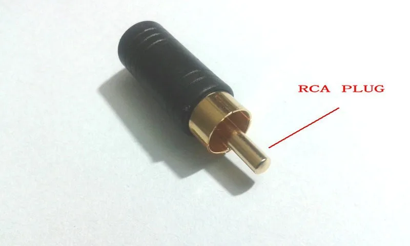 500 шт. Медный позолоченный Phono RCA штекер 3,5 мм моно разъем