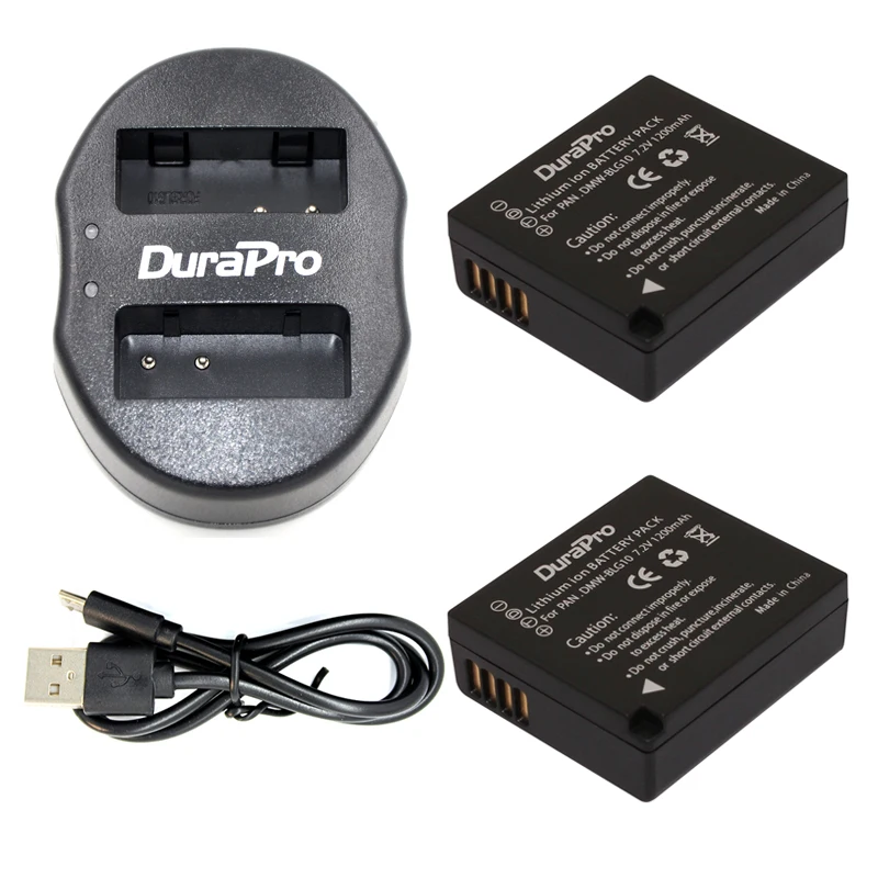 

2-Pack DMW-BLG10 DMW BLG10 DMWBLG10 Camera Battery + USB Dual Charger for Panasonic BLG10E BLG10GK BLG10 DMC-GF6 DMC-GX7 GF6 GX7
