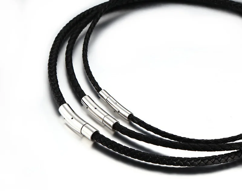 3pcs 5mm Leather Necklace accessory lace chain Jewelry Accessories with