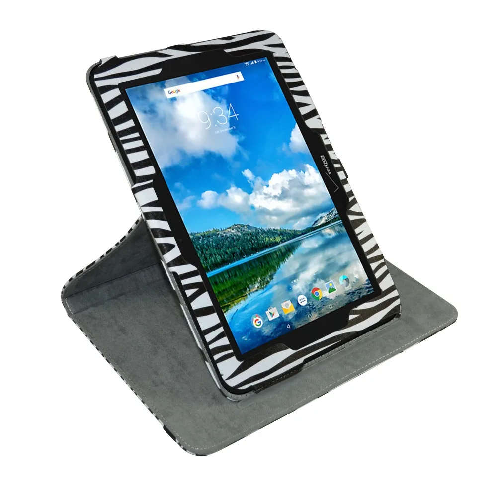 360 градусов вращающийся, поворотный кожаный милый чехол для 10," Verizon Ellipsis 10 Tablet