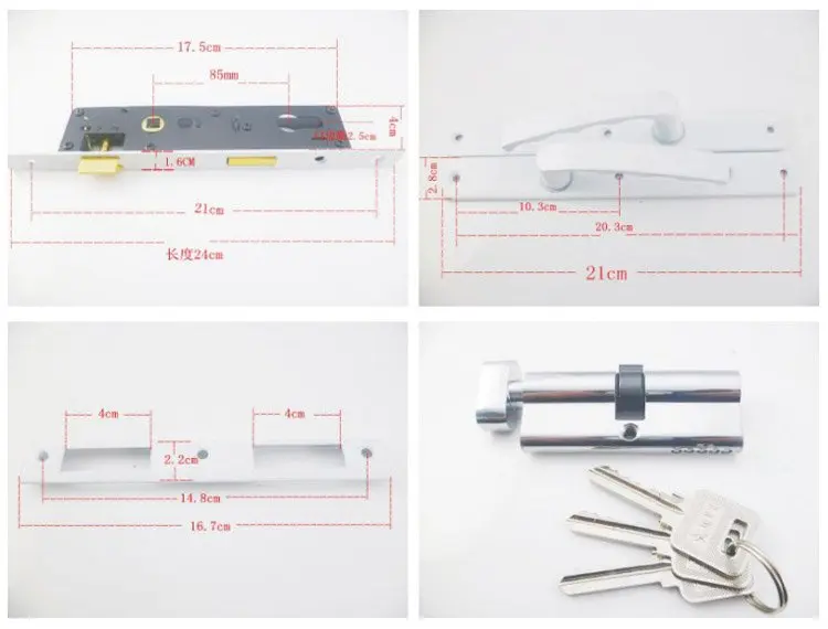 Security Steel Door Locks Mortise Locks For Sliding Door And Aluminum Door