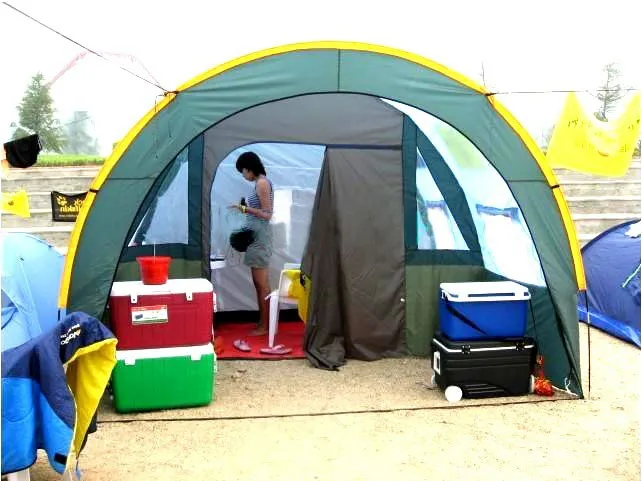 Barraca da Família e barraca de Acampamento e barraca Sala de Viagem ao ar Barraca do Partido 10 Pessoas Grande Túnel e 1 2 Hall Livre Equipamentos 9 salão 2 da barraca de acampamento da