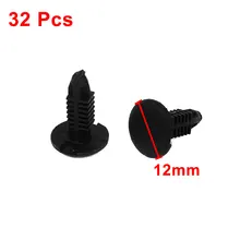 X Autohaux – pince de défense pour pare-chocs de voiture, 32 pièces, Rivets en plastique noir, 4Mm X 5Mm X 18Mm