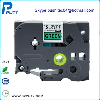 

3pcs/lot 18mm Black on Green Label Cassette Tze Tape Tze-741 Tz-741 Ribbon for p-touch label printer