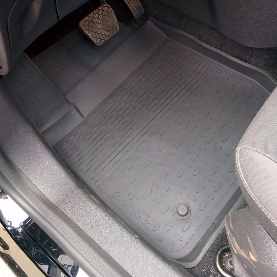 Резиновые коврики для Toyota Land Сruiser 150 Prado с высокими бортиками(Seintex 86069