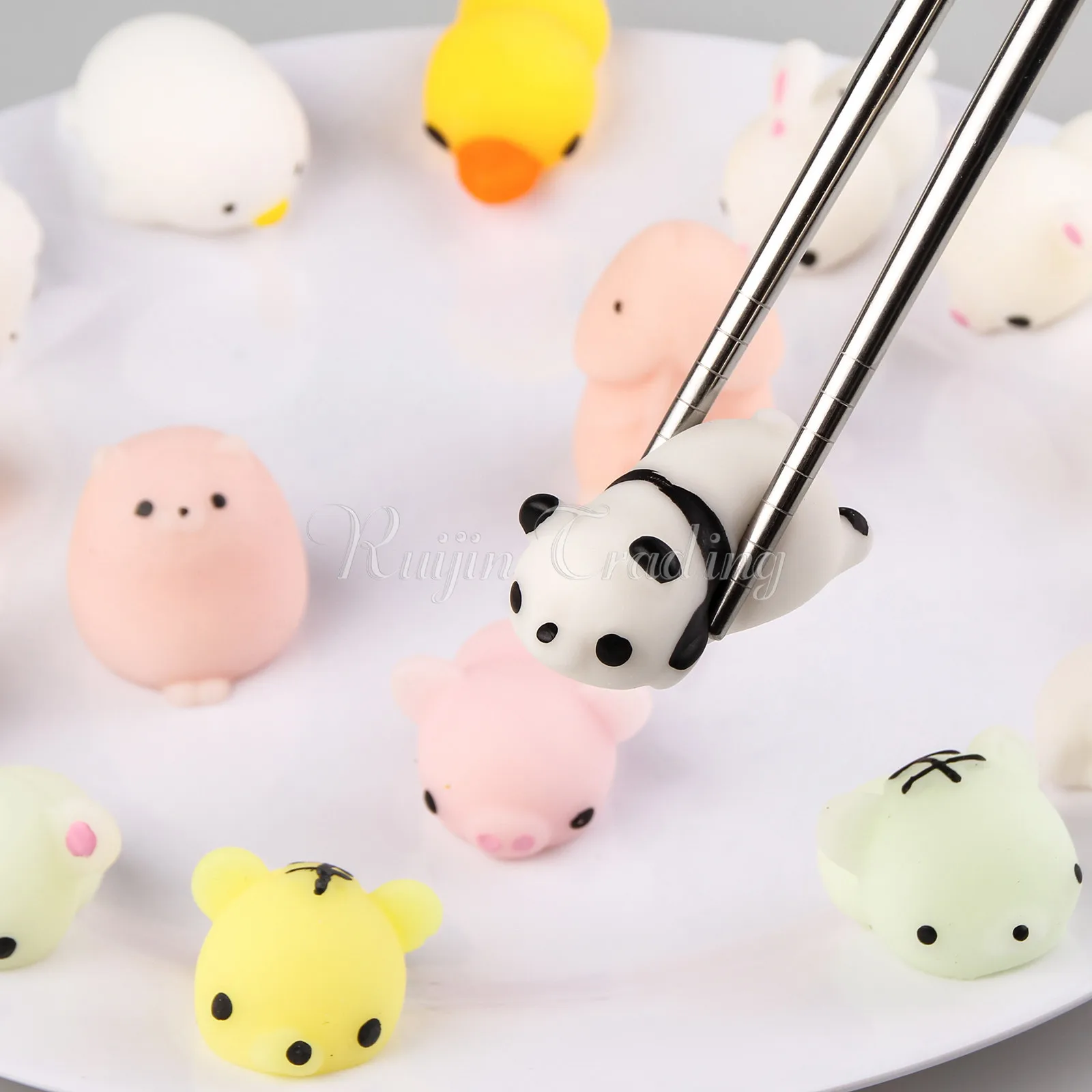 Squishy Panda/Pig/Sheep/Rabbit/Tiger/Duck /Chook Slow Rising Phone Straps Soft Press Squeeze ...