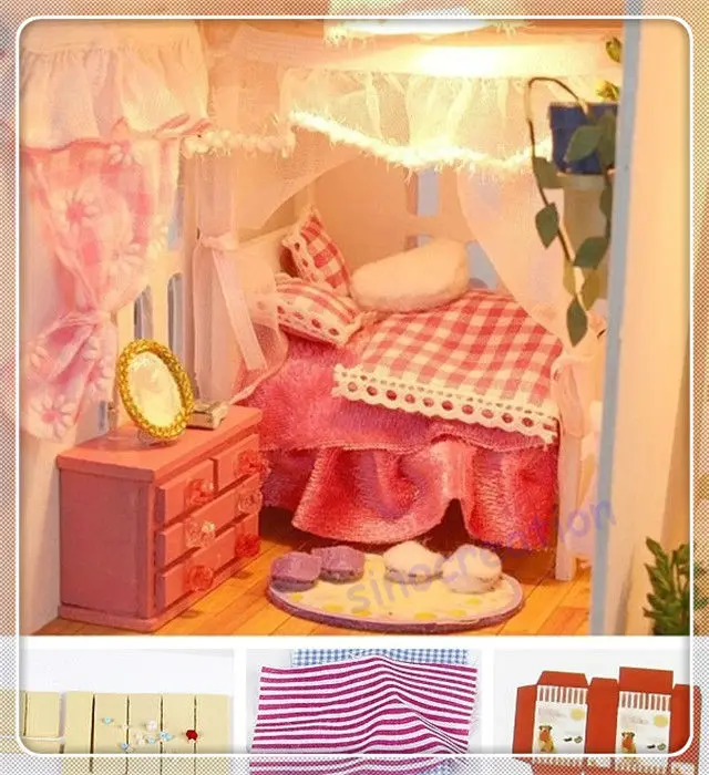 DIY Sunshine Alice Wooden House Model- (2)