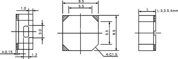 XNQ08504 пассивный магнитный зуммер SMD чип