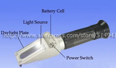 3 весы 0-140 'OE, 0-27 KMW(Babo), 0-32% БРИКС(Sacch.) рефрактометр Брикса-ZGRB-32SATC