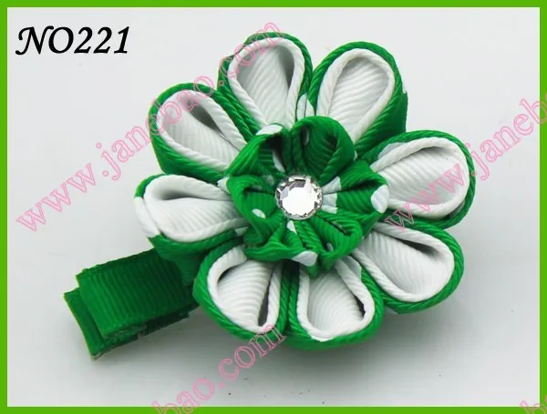 Новые 280 шт. " два слоя Kanzashi цветок заколки моды девушка Bow заколки