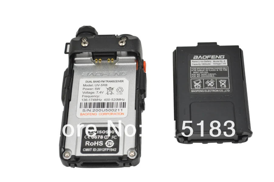 UV-5RB 136-174 МГц(RX/TX) и UHF400-520MHz(TX/RX) двухдиапазонный 5 Вт/1 Вт 128CH FM 65-108 МГц с бесплатным наушником двухстороннее радио