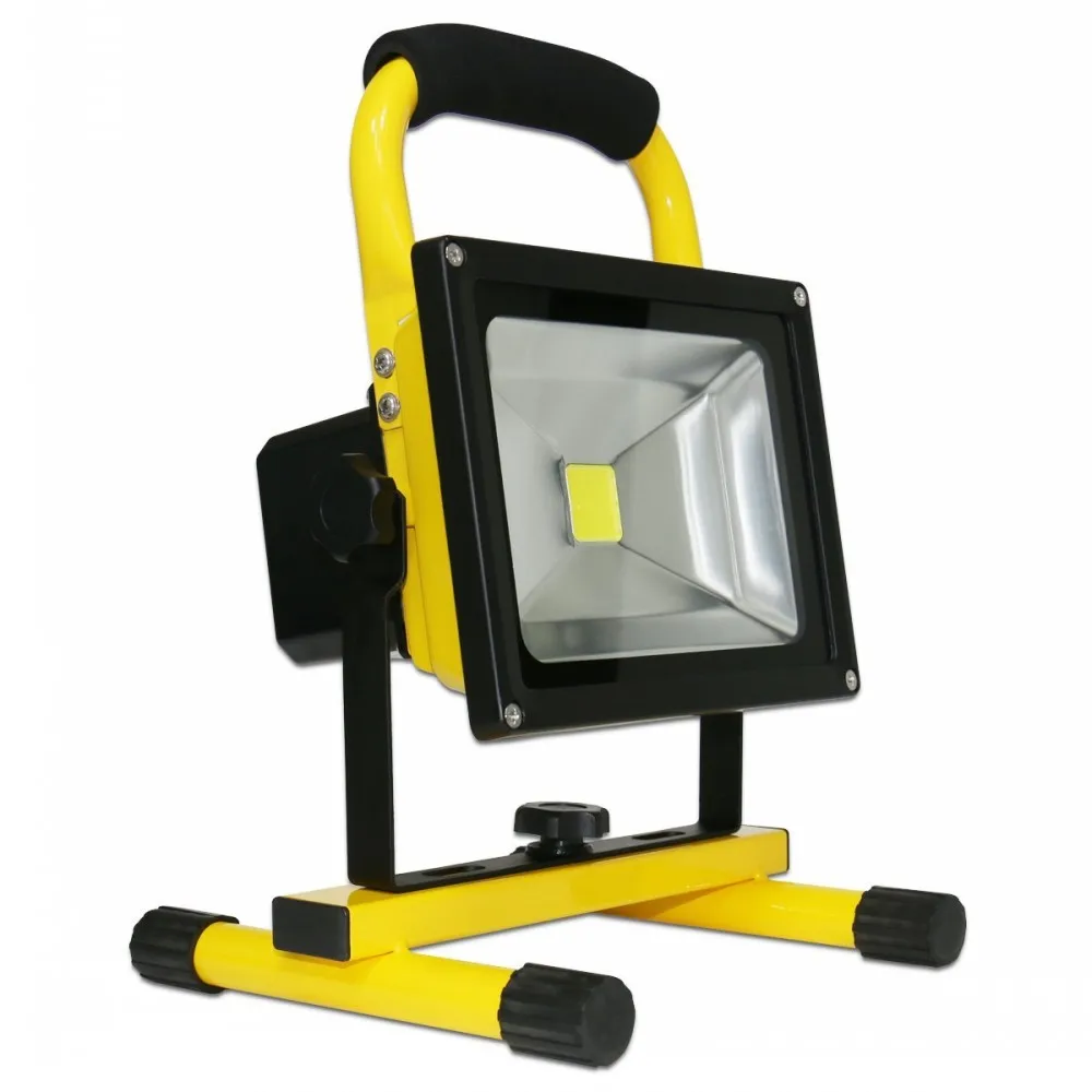 20W Floodlight Rechargeable LED Flood Light Lamp portable Outdoor Spotlight Camping Work Light with DC Car Charger