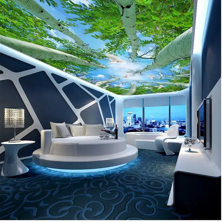Buy Custom 3d mural wallpaper Ceiling murals wallpaper