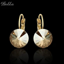 2016 Fashion Sapphire Jewelry Gold Plated font b Earring b font For Women Austrian Crystal Purple