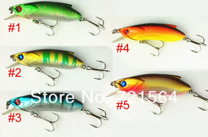 Горячий стиль shipping120pcs Crankbaits приманки пластиковые рыболовные приманки 8.5 см 10.3 г 6 крючки 85 мм минноу рыболовные снасти( MI036) воблеры рыбалка pesca