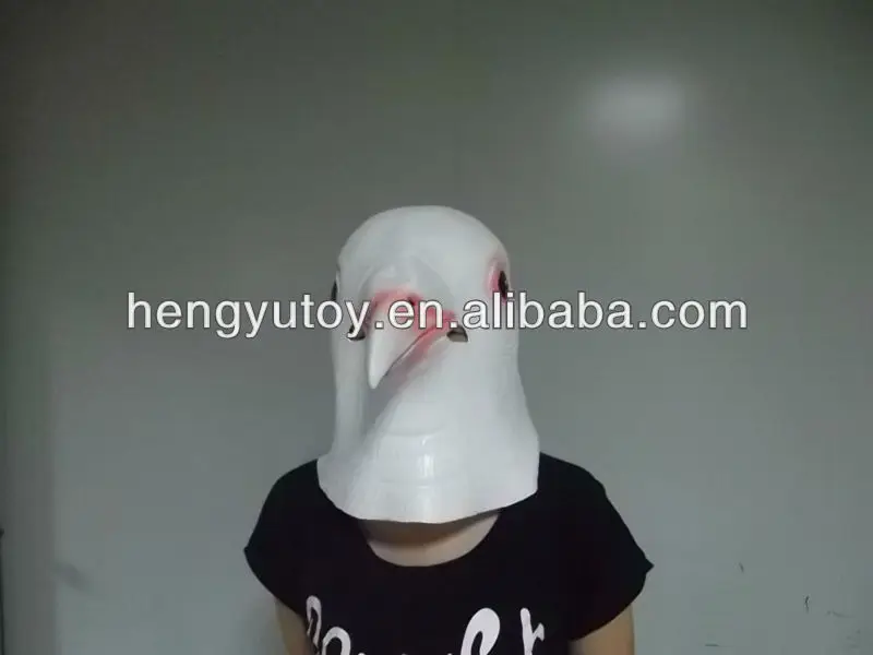 2013 Лидер продаж Полный глава высокий белый голубь маска впечатляющие реквизит Костюм Realisic Хэллоуин