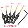 5pcs HSS Countersink Drill Bit Set Quick Change 1/4