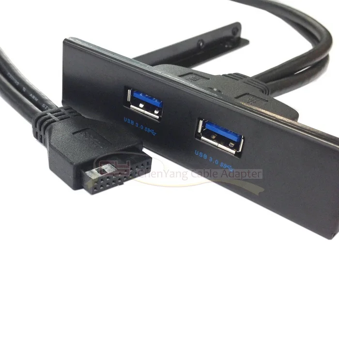 50 см материнская плата 20 Pin к USB 3,0 два порта Передняя панель для 3 " дисковый отсек