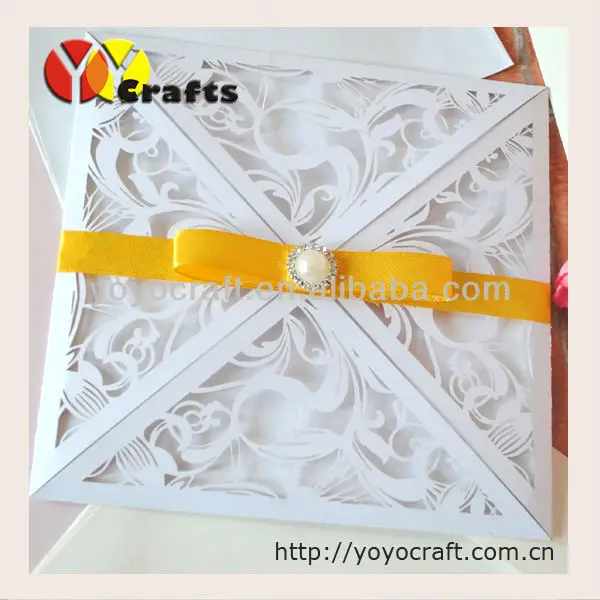 10pcs Laser Cut Wedding Cards Luxury Wedding Favours Elegant