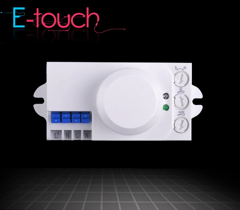 Etouch AC220-240V 5,8 ГГц 360 градусов Установка времени микроволновый датчик радар Датчик тела датчик движения HF детектор светильник переключатель 10 шт